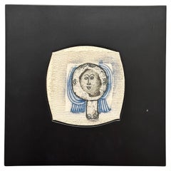 Miniature de carreau d'art, Roger Capron, Vallauris c. 1980