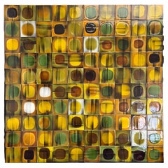 Superbe ensemble de 100 carreaux en céramique « Planètes », Roger Capron, France, vers 1965