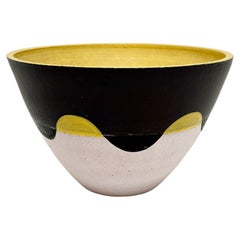 Grande vaso da fiori in ceramica smaltata di André Baud, stile Mid-Century Modern, Francia