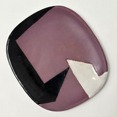 Grand plat aux motifs abstraits, Jean Mégard, Biot, 1954