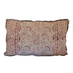 19th Century Indian Batik Pillow