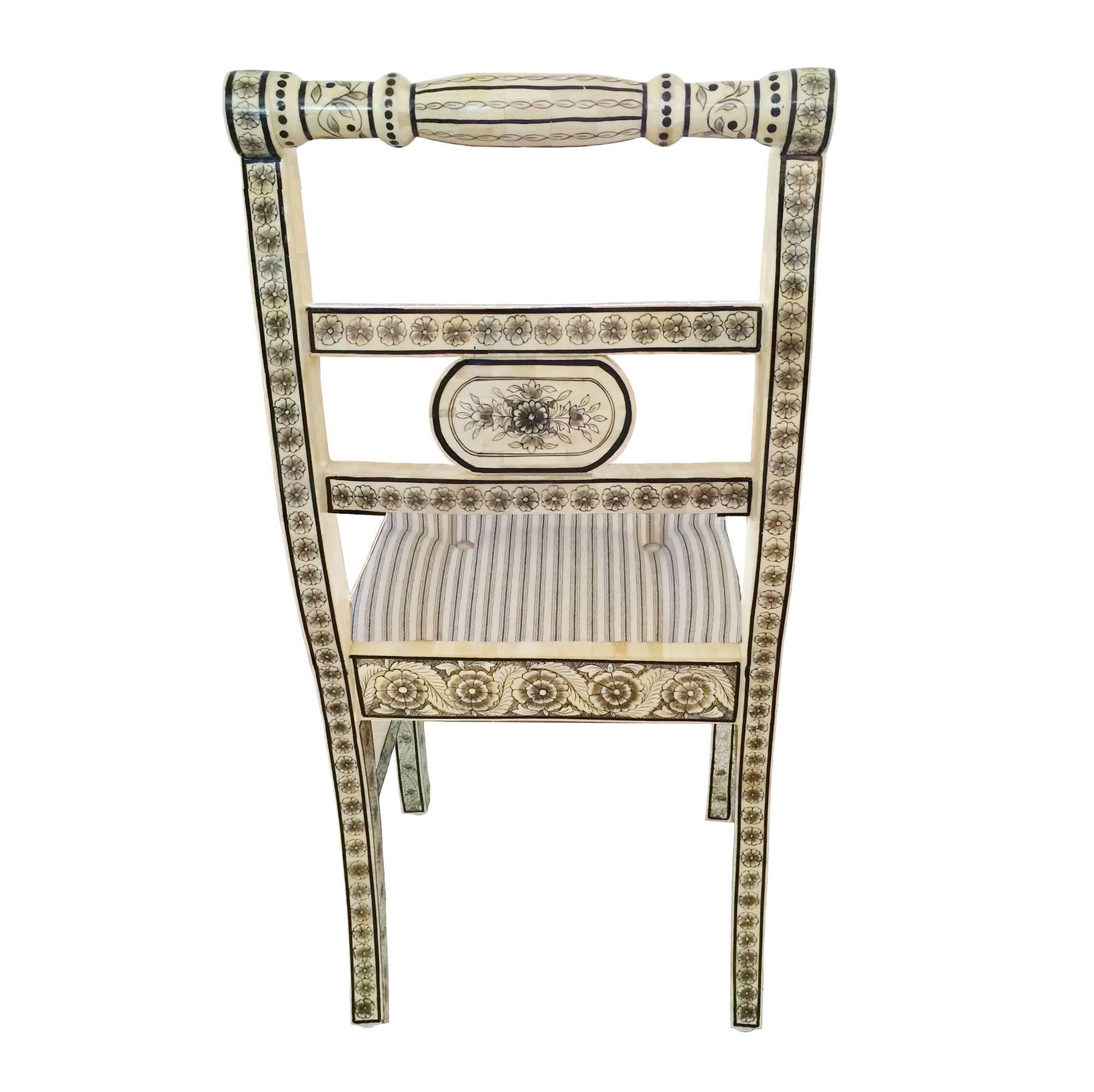 Regency Anglo-Indian Inlay Chair For Sale