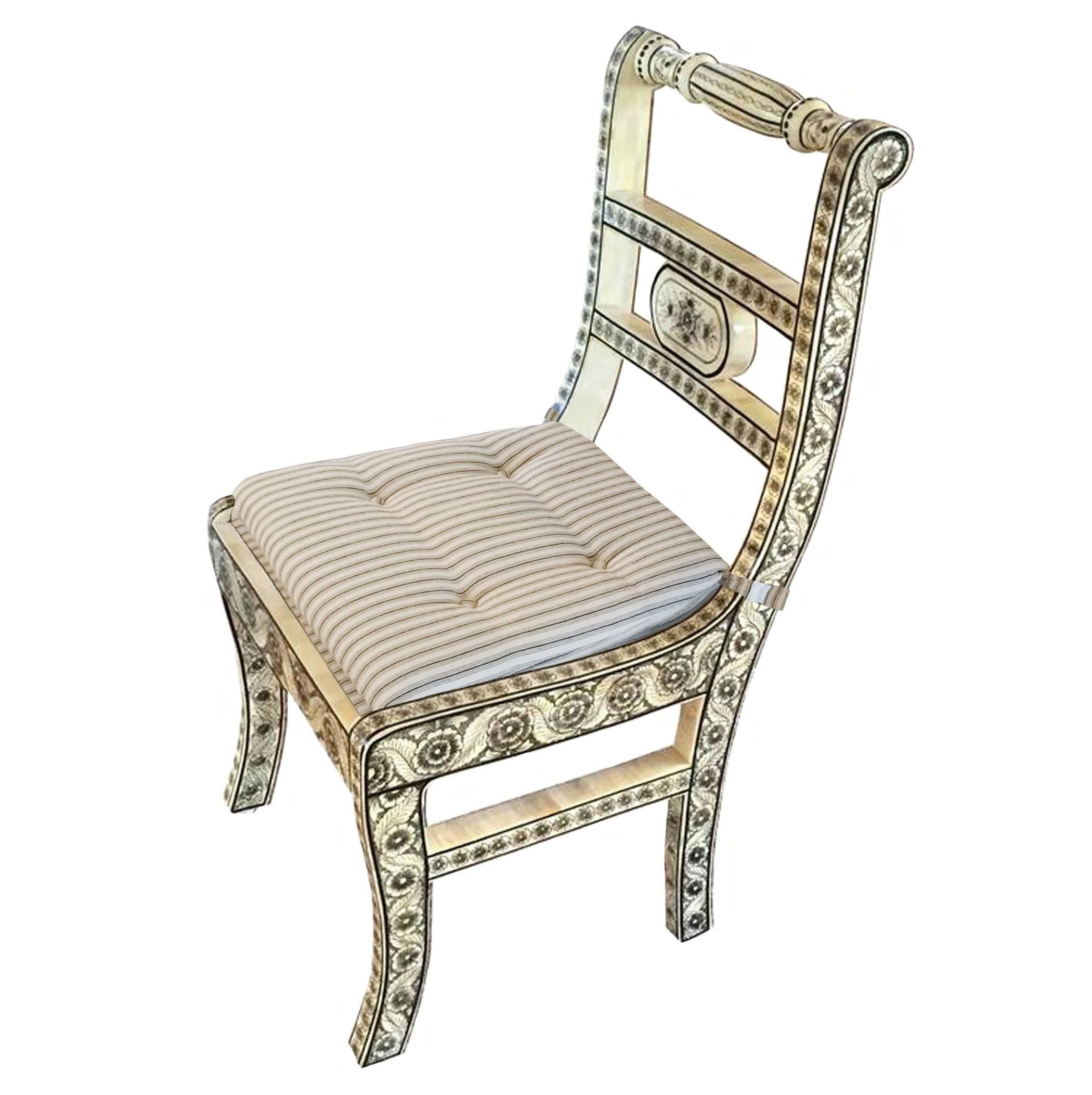 20th Century Anglo-Indian Inlay Chair For Sale