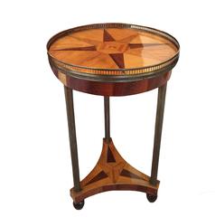 19th Century French Empire Marquetry Gueridon