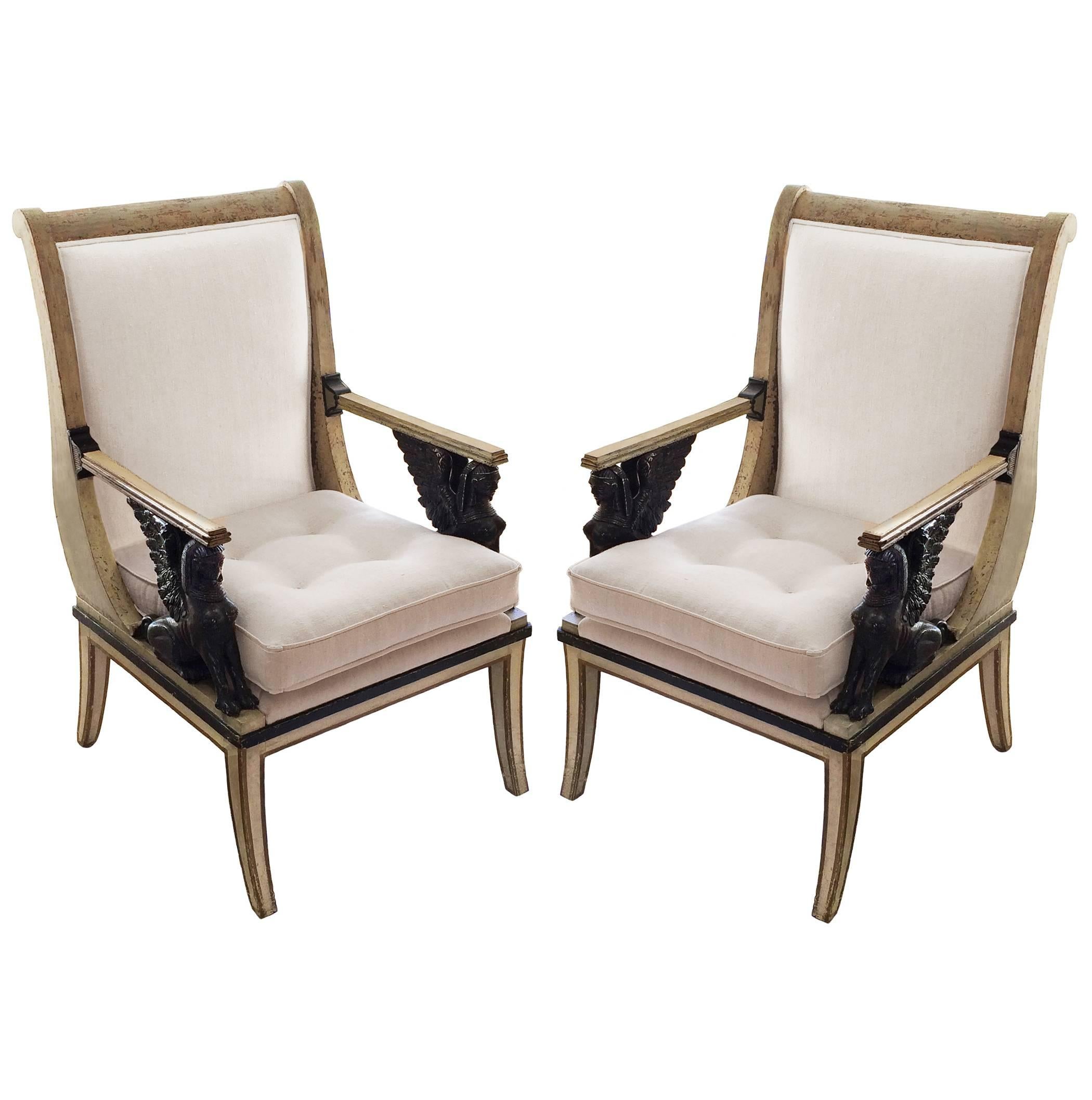 19th Century Pair of Swedish Empire Chairs For Sale