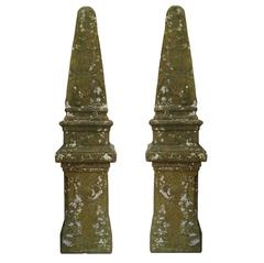 Pair of French Obelisks on Stands