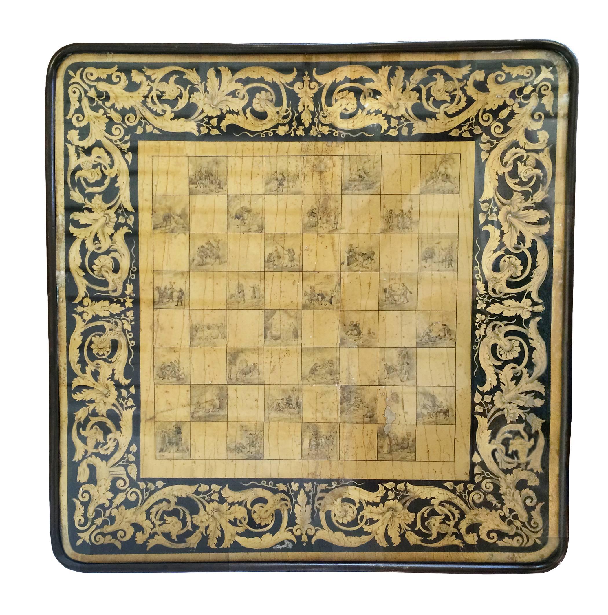 19th Century Italian Game Table In Excellent Condition For Sale In Montecito, CA