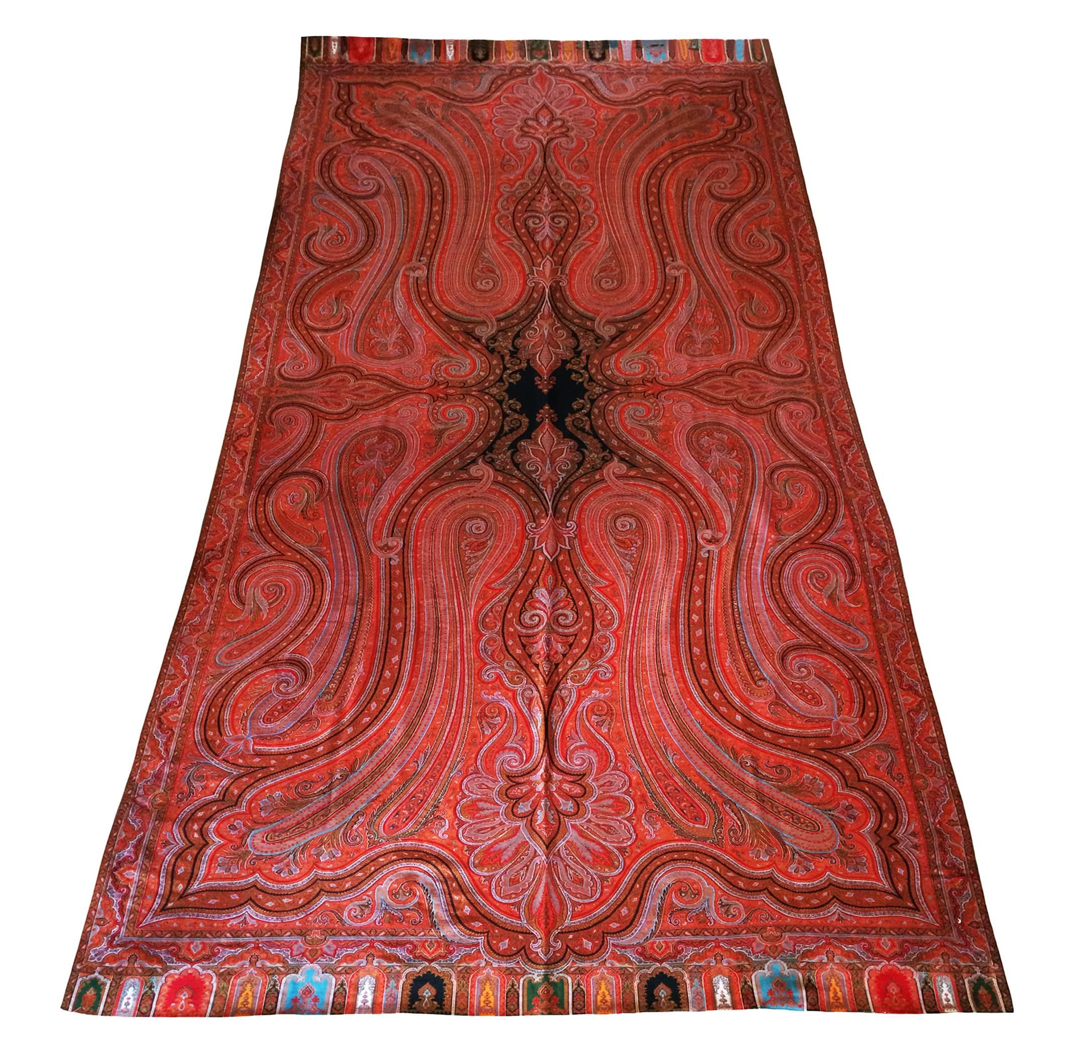 19th Century English Kashmir Textile For Sale 2