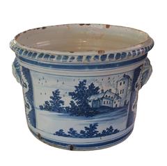 18th Century Blue and White Delft Jardiniere