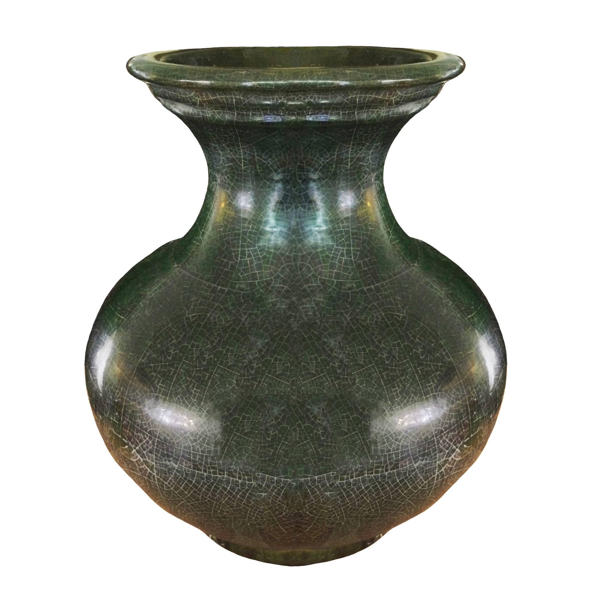 20th Century Han Style Green Pottery Vase