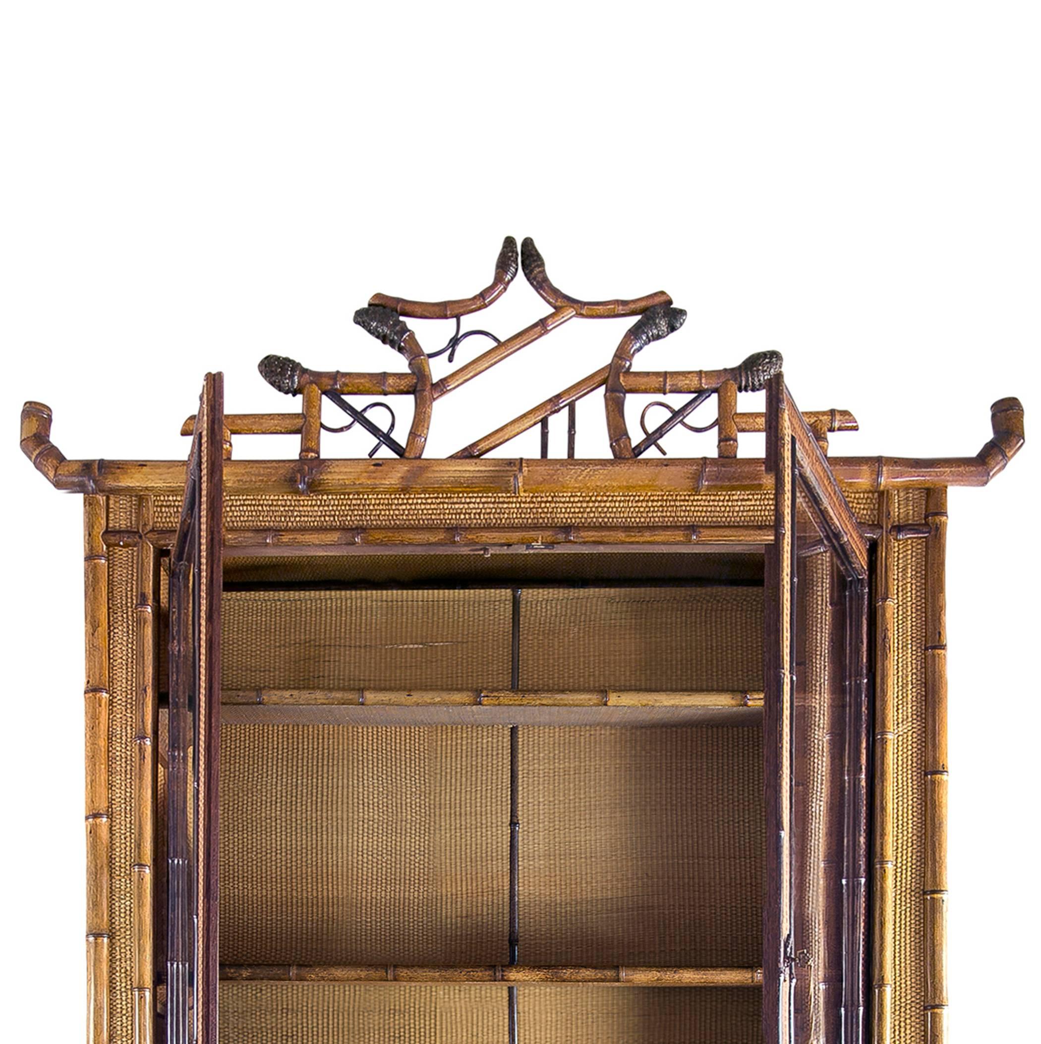 Perret et Vibert Japonais Bamboo Cabinet For Sale 2