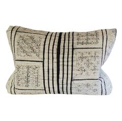 19th Century Yao Hill Tribe Bleached Indigo Down Pillow