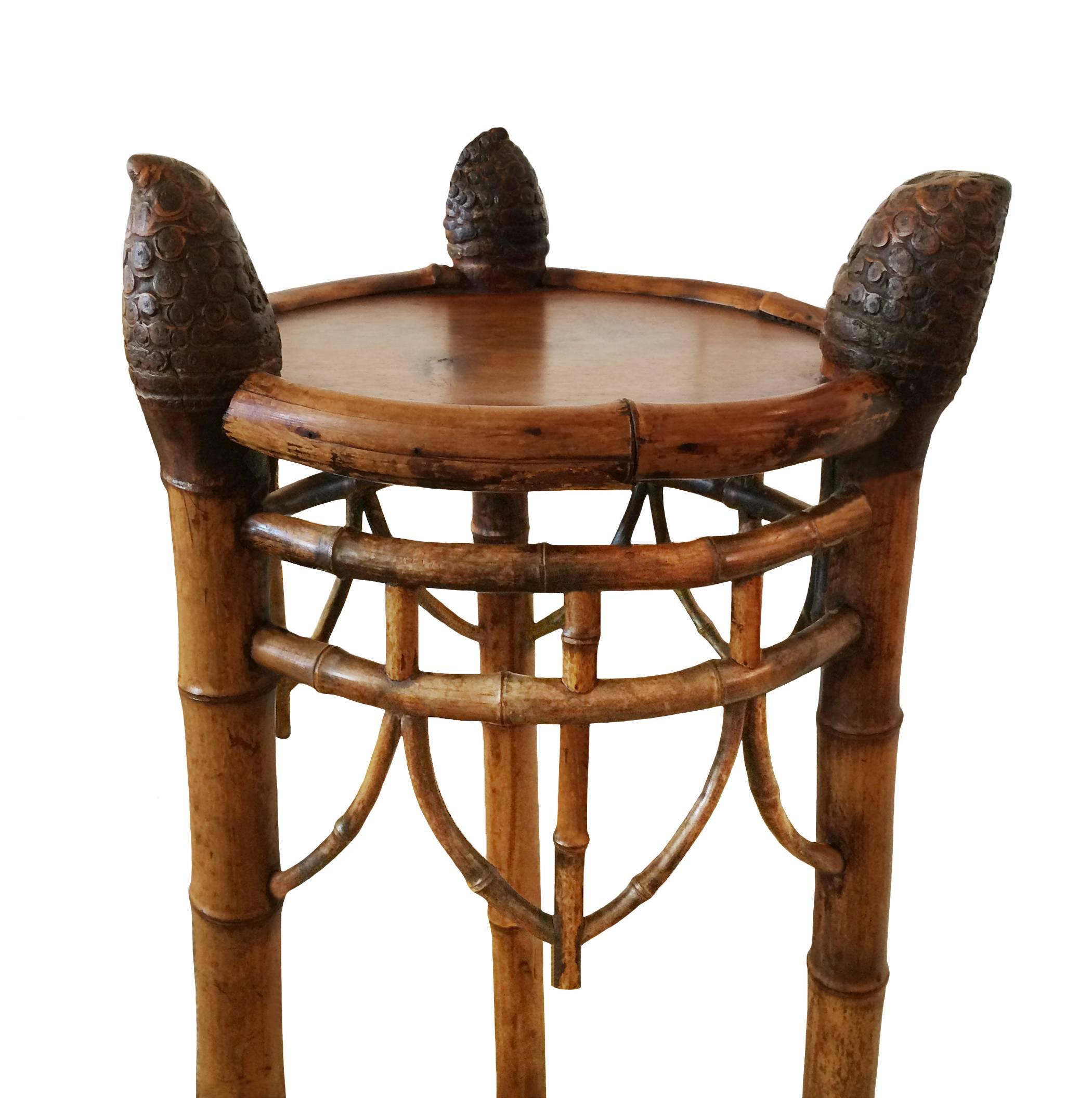 French Perret et Vibert Bamboo Plant Stand For Sale