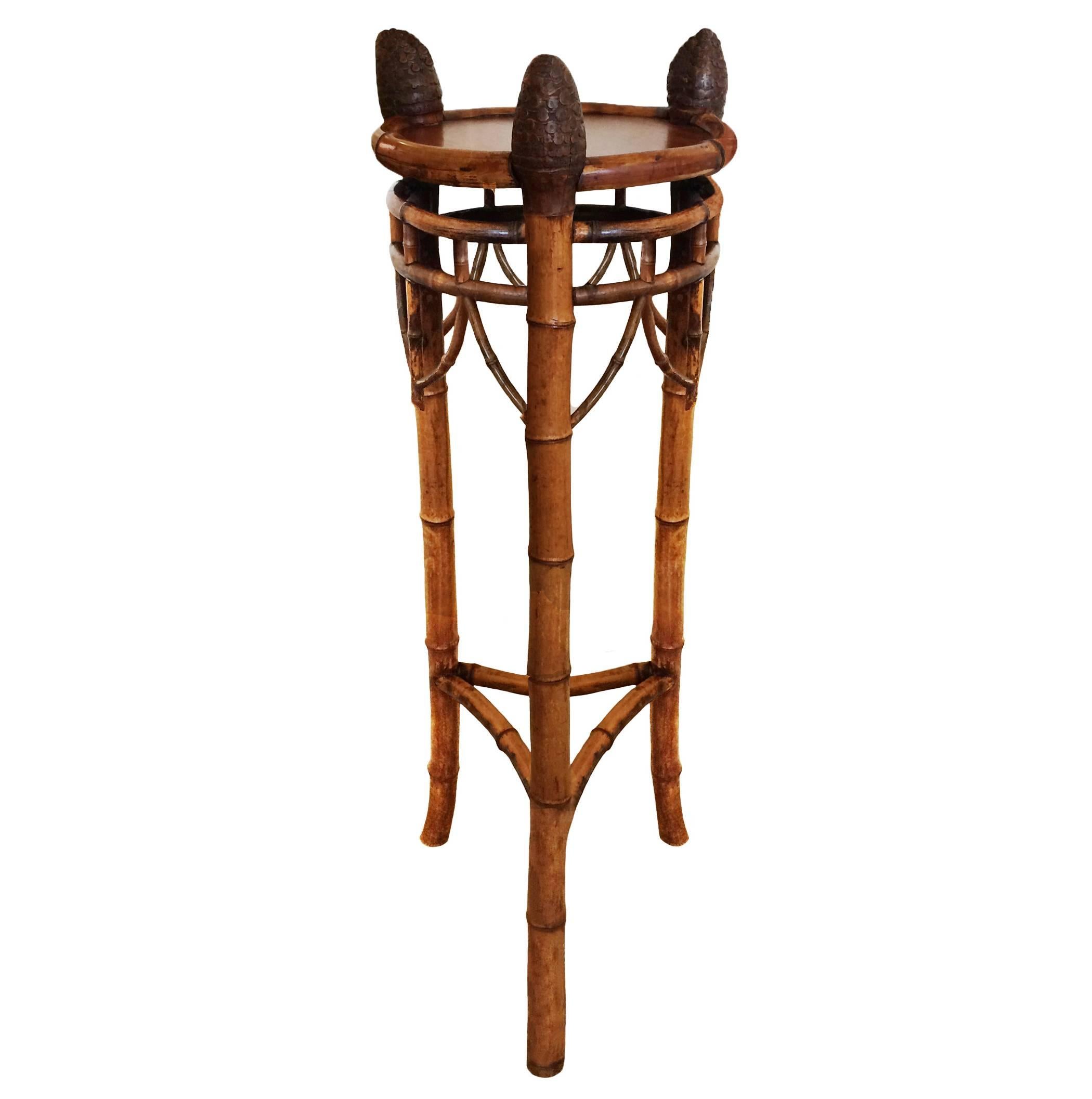 19th Century Perret et Vibert Bamboo Plant Stand For Sale