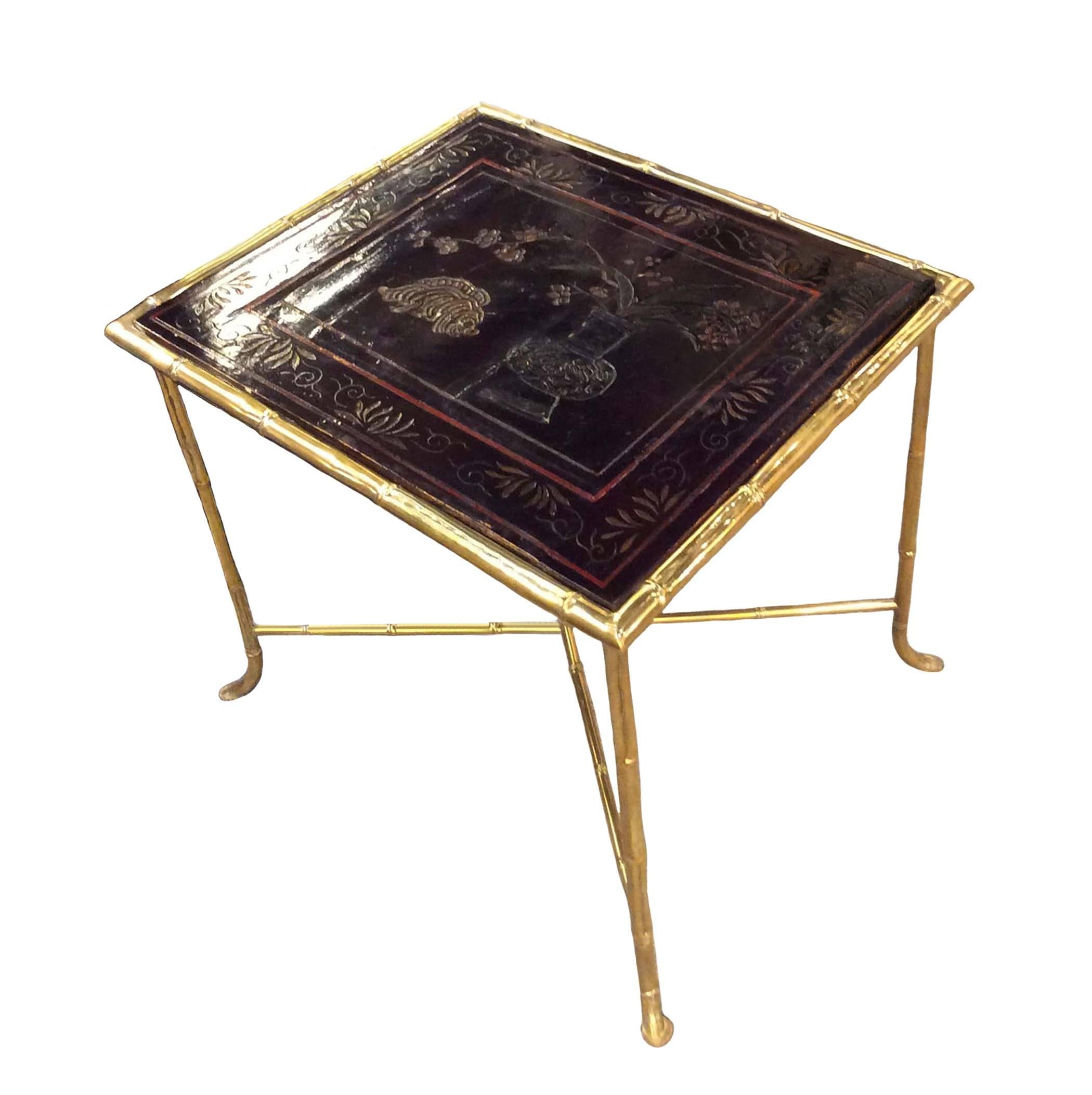 19th Century Pair of unique Chinoiserie Lacquer Tables