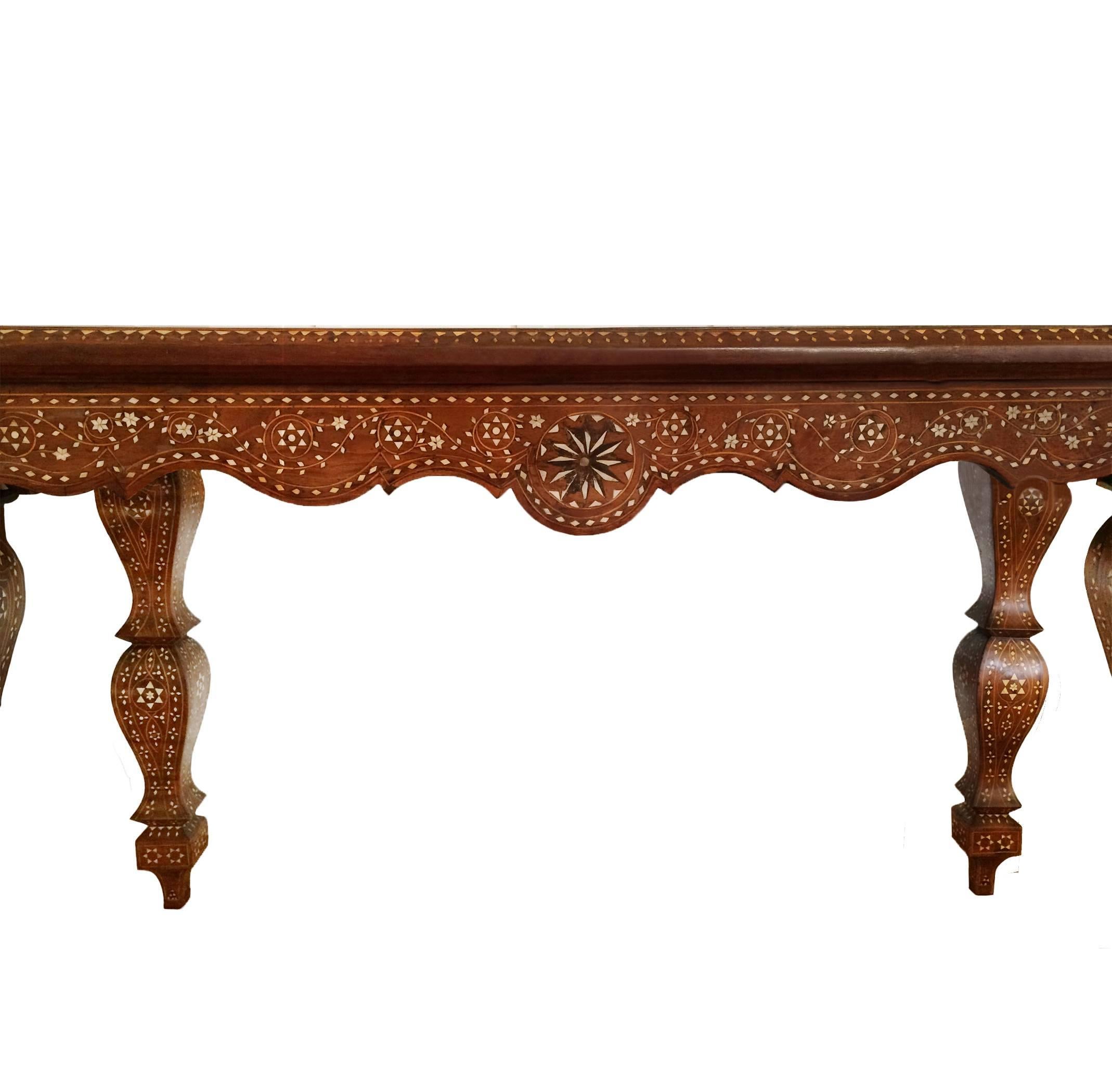19th Century Italian Inlay Table in the Baroque Style