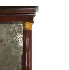 Pair of 19th Century Empire Style Mahogany Mirrors