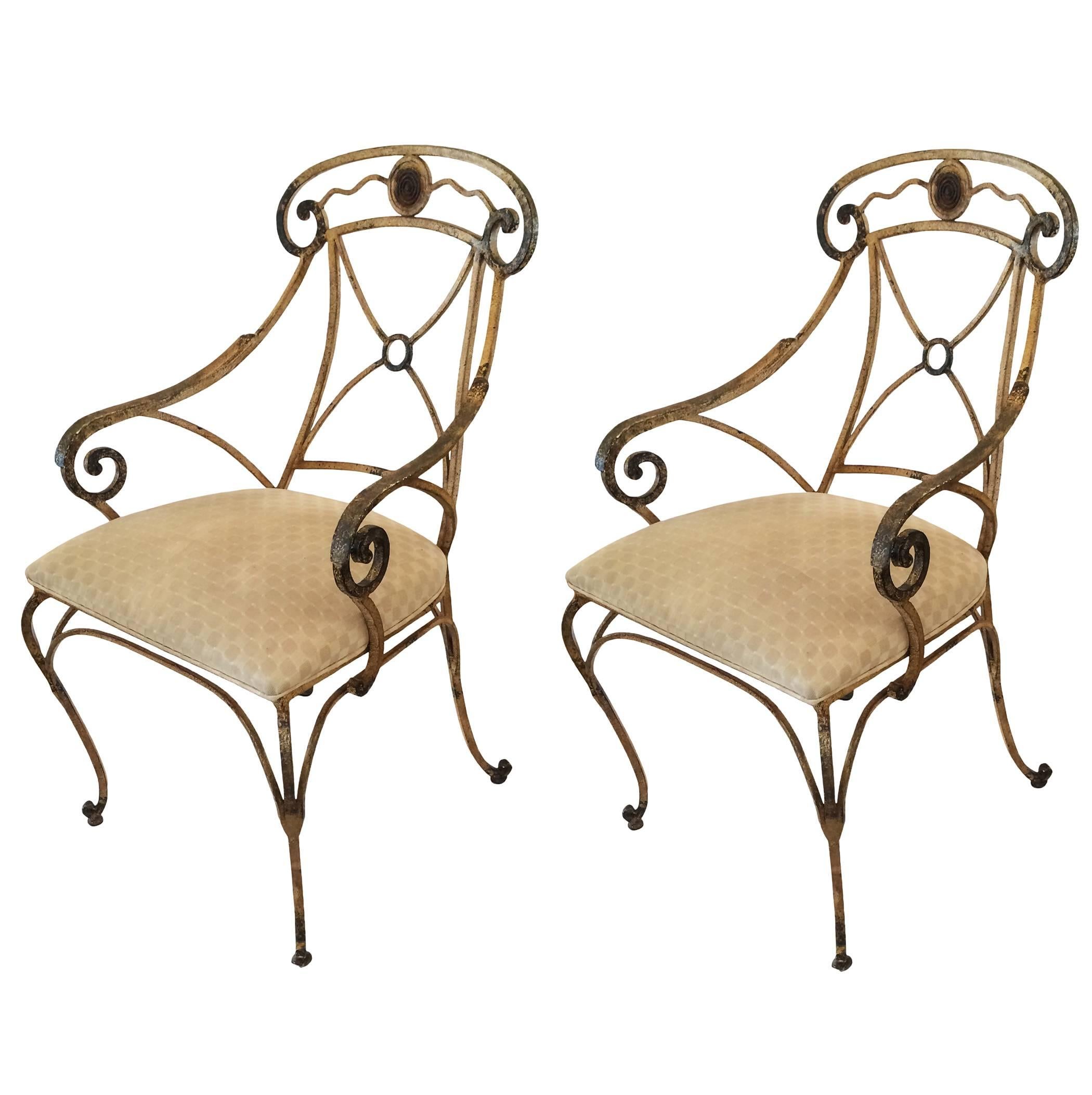 French Set of Neoclassical Style Garden Chairs