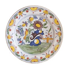 Pair of 19th Century Large Manganese Delft Plates