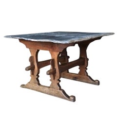 18th Century French Beechwood Trestle Table