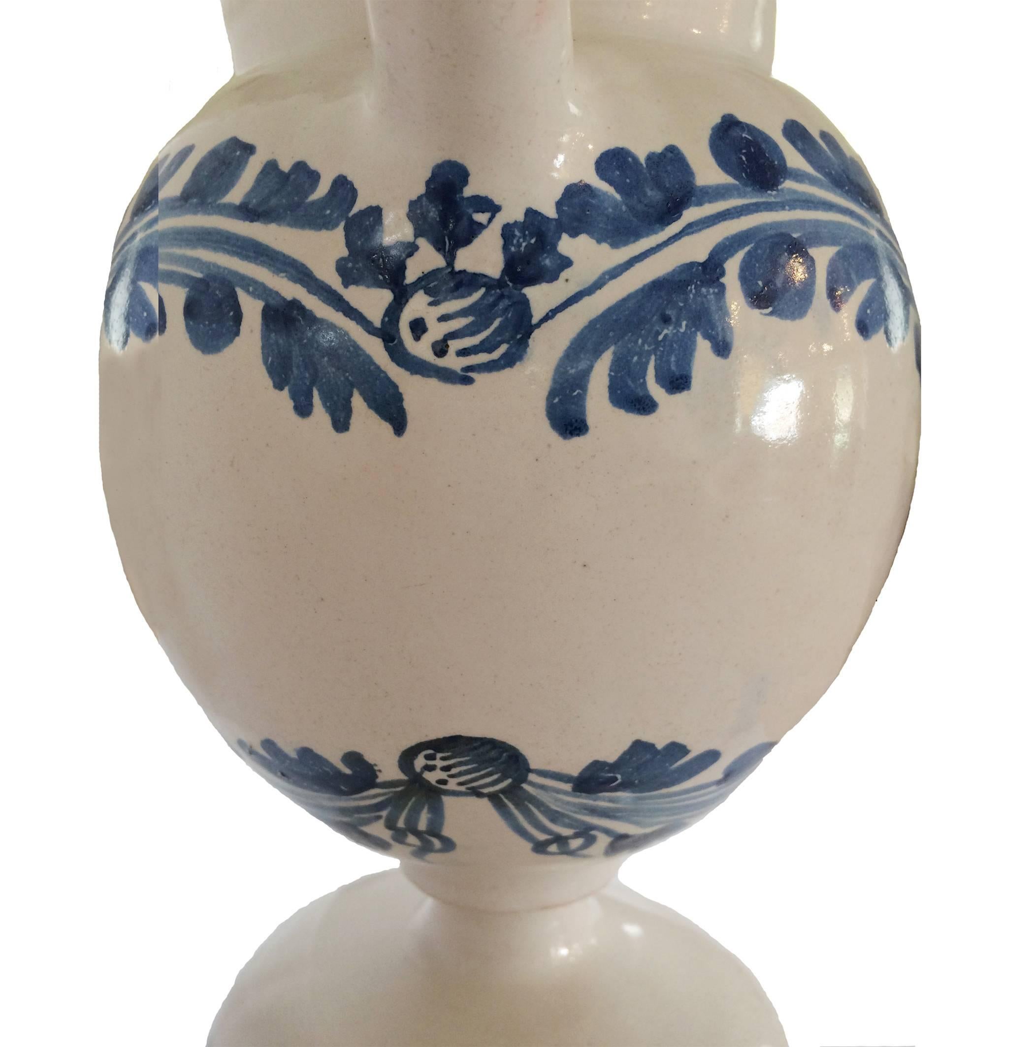 17th Century Faience Never Pitcher In Excellent Condition For Sale In Montecito, CA
