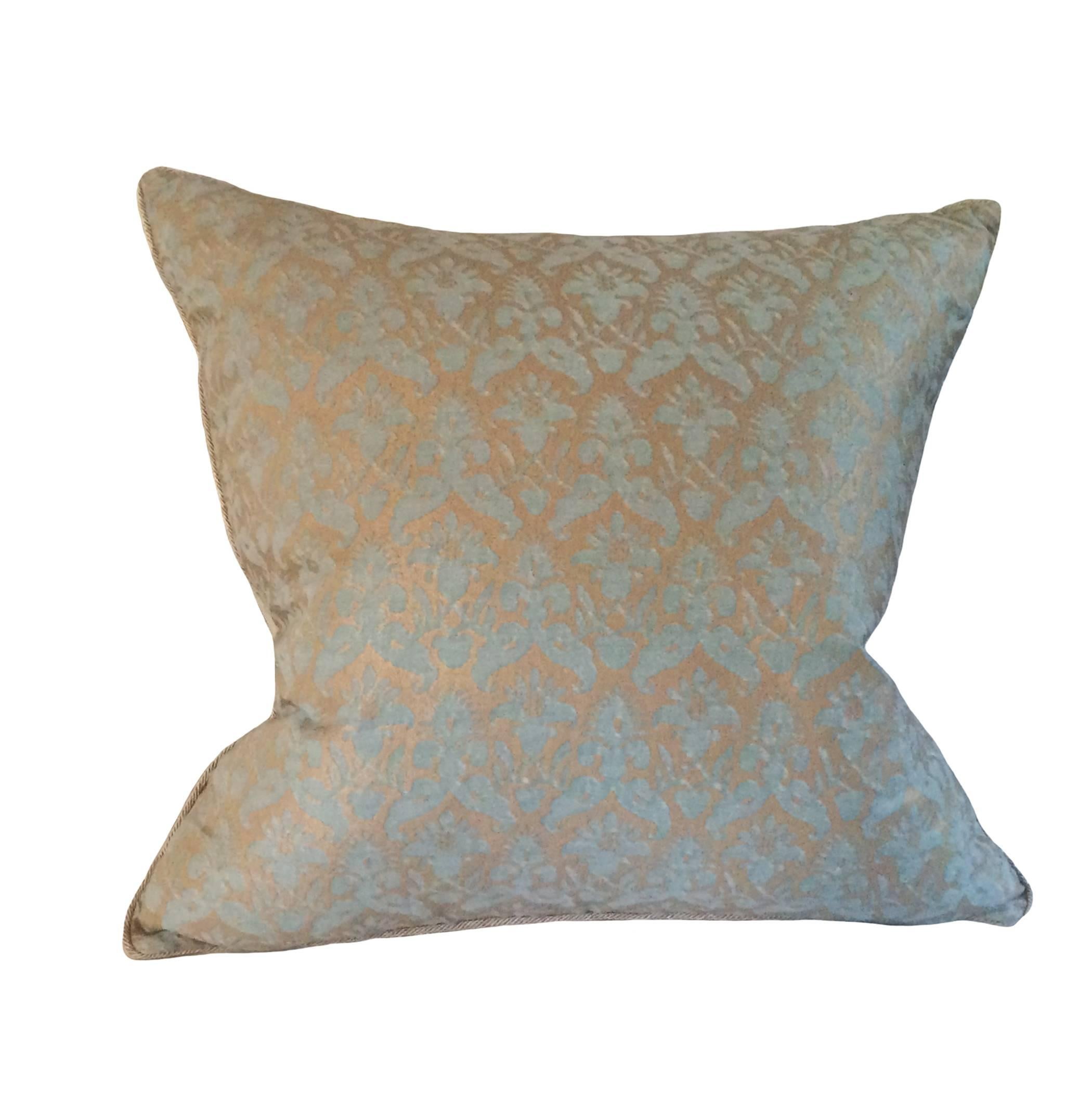 Italian Pair of Delfino Fortuny Pillows For Sale