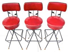 Trio of "Cherry-Licious" Bar Stools