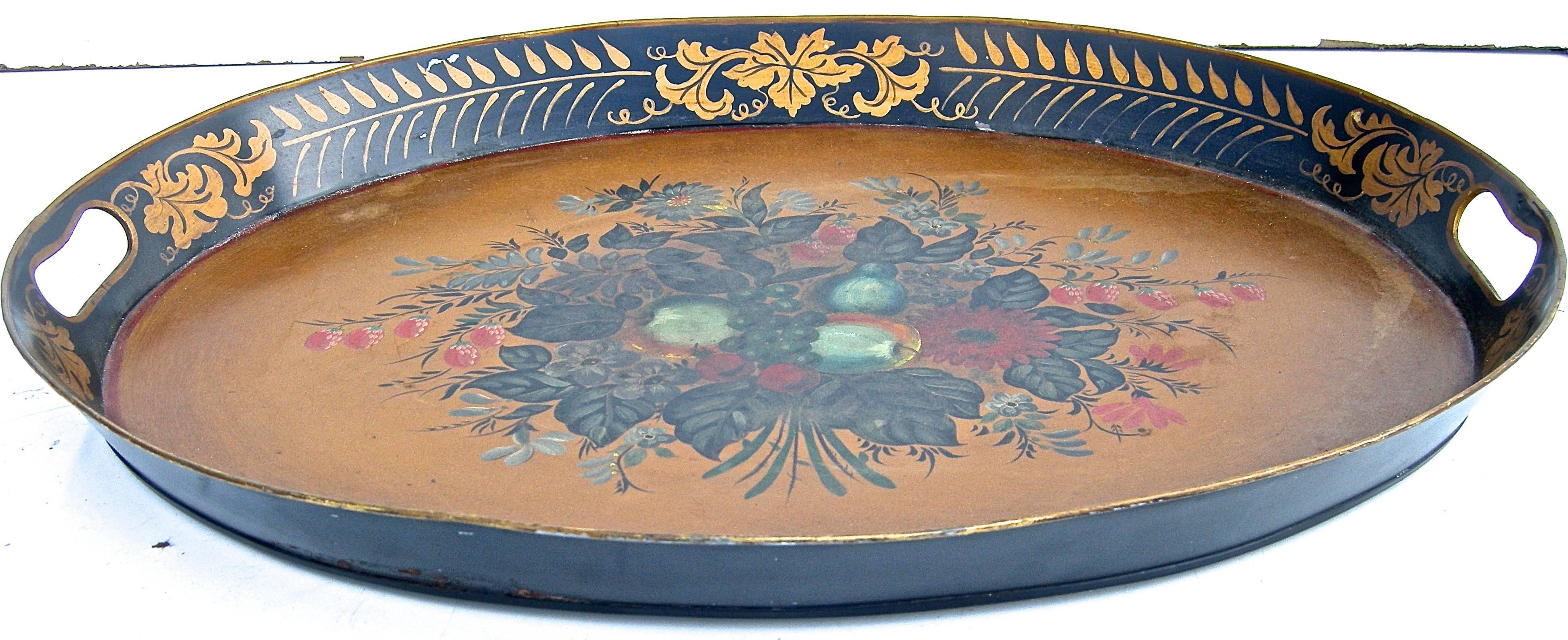 Mid-20th Century Tole Serving Tray For Sale