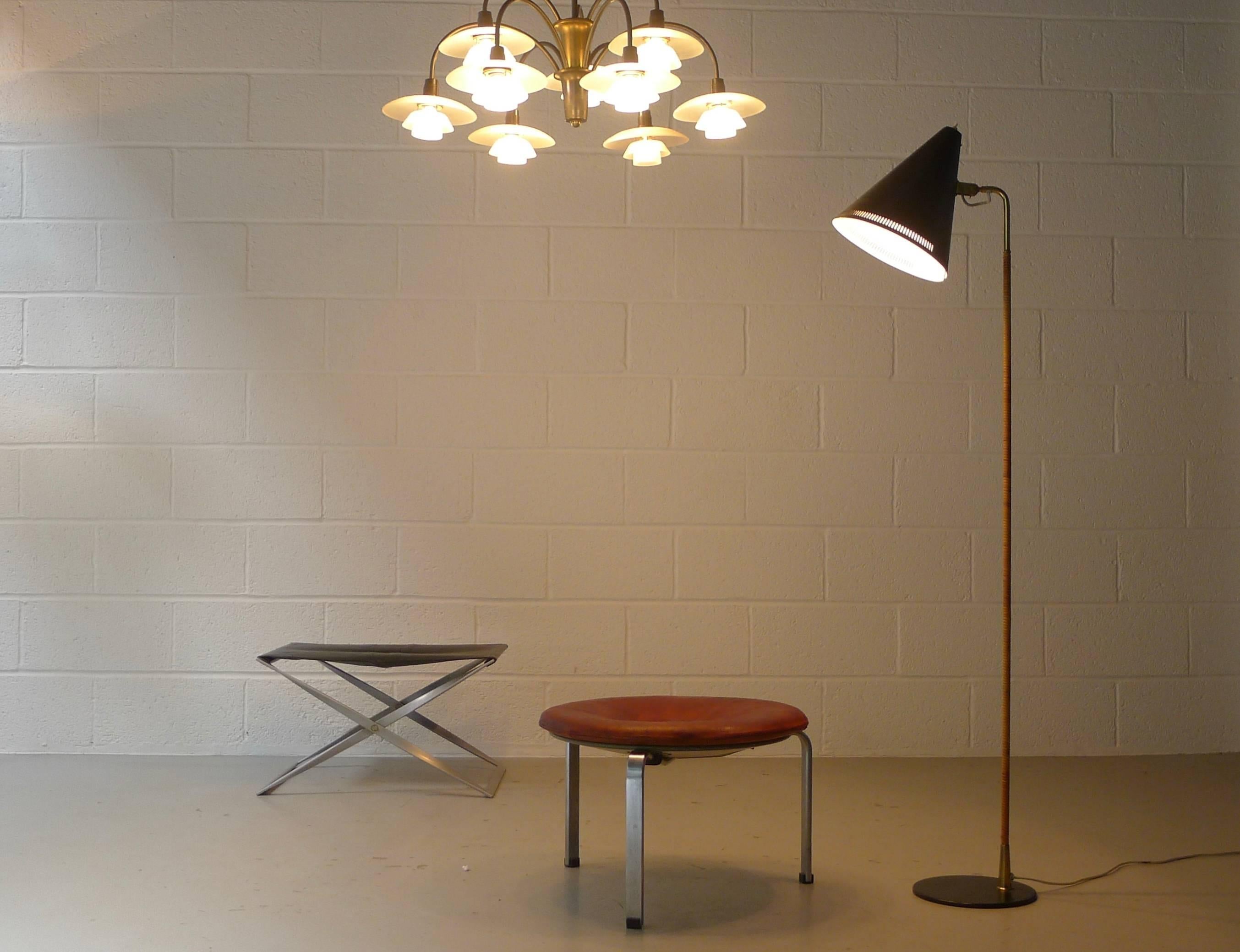 20th Century Paavo Tynell Floor Lamp 1950s, Stamped