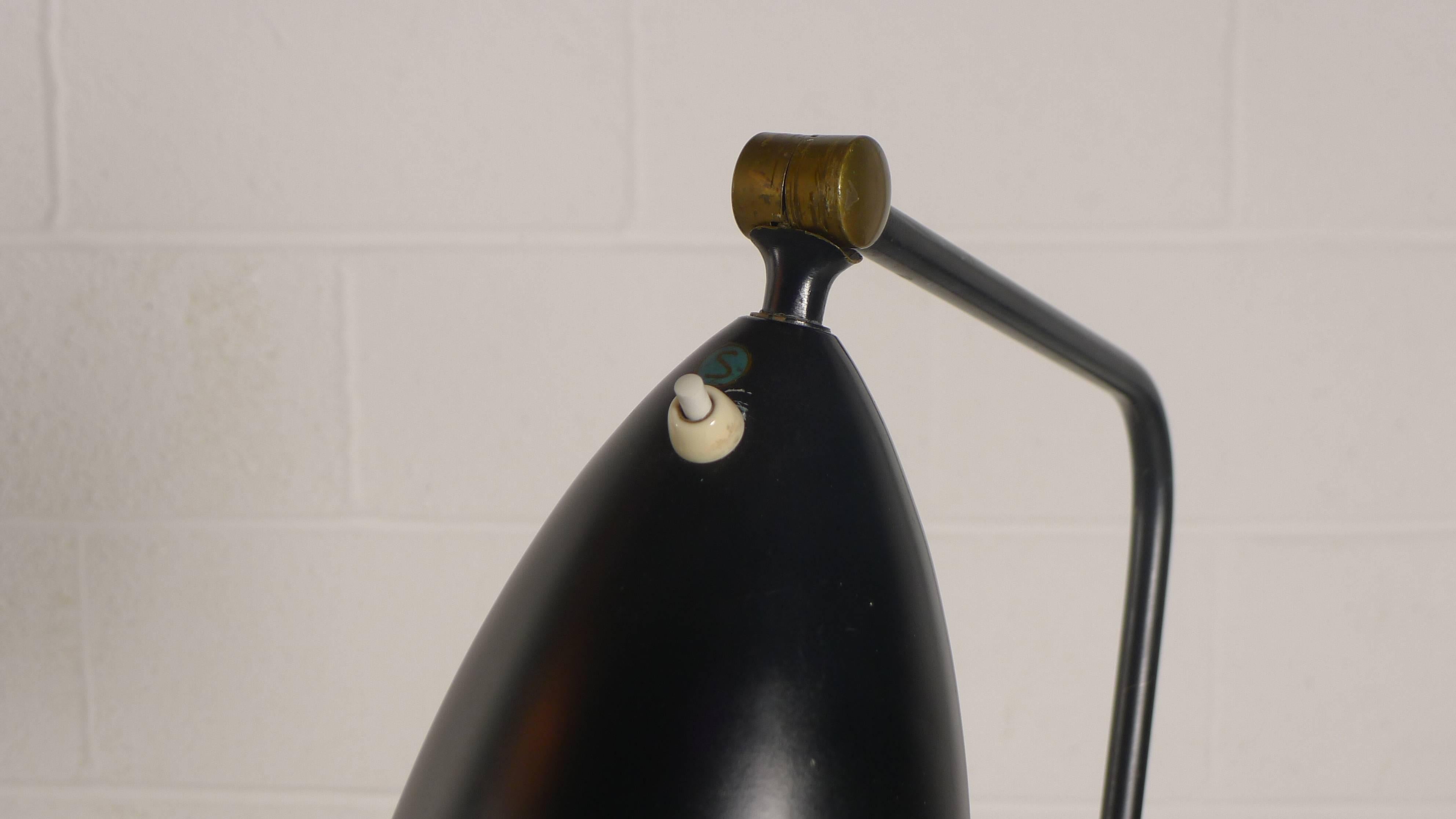 Mid-20th Century Greta Magnusson Grossman Grasshopper Lamp for Bergboms, Labelled by Maker