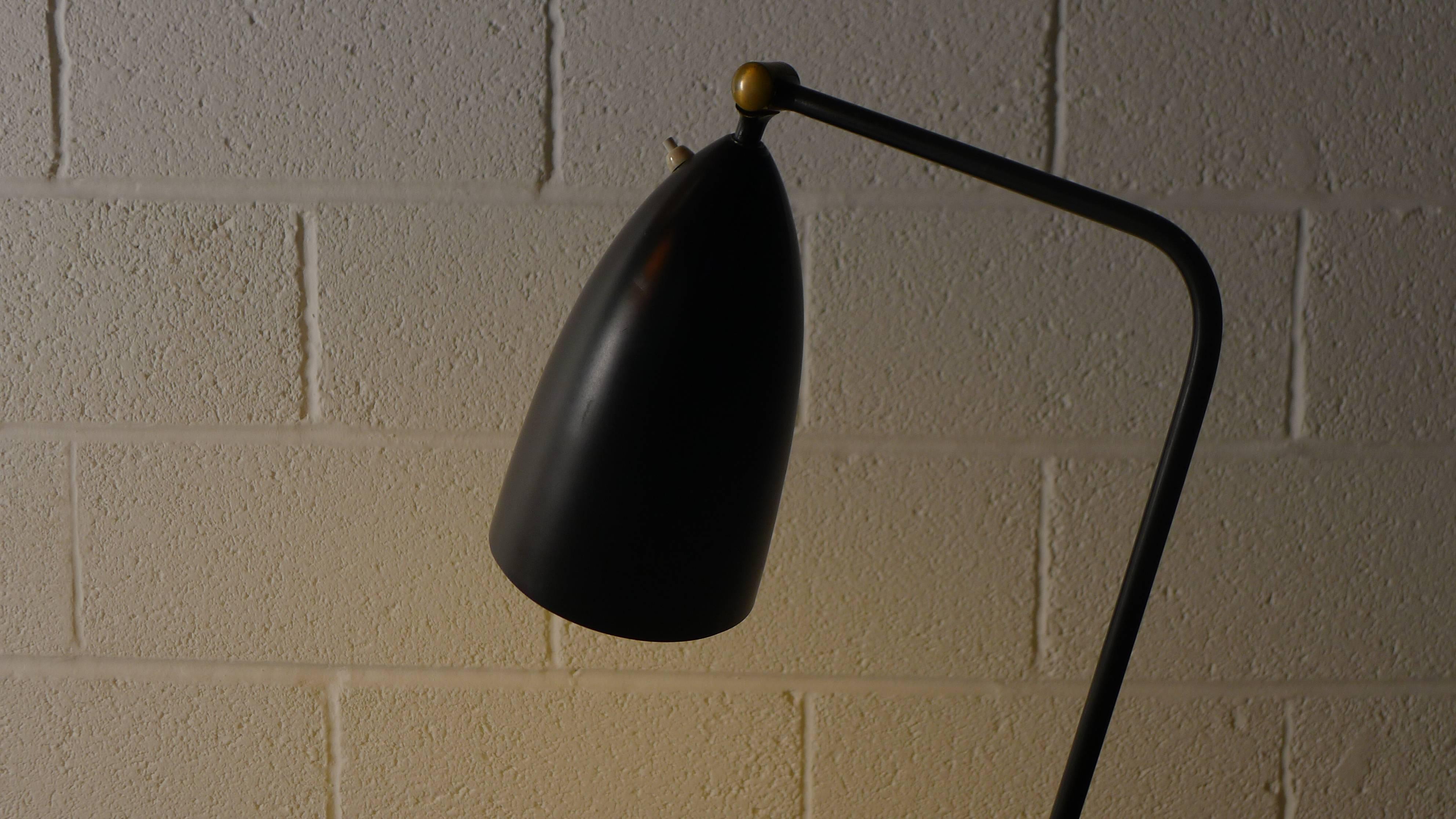Swedish Greta Magnusson Grossman Grasshopper Lamp for Bergboms, Labelled by Maker
