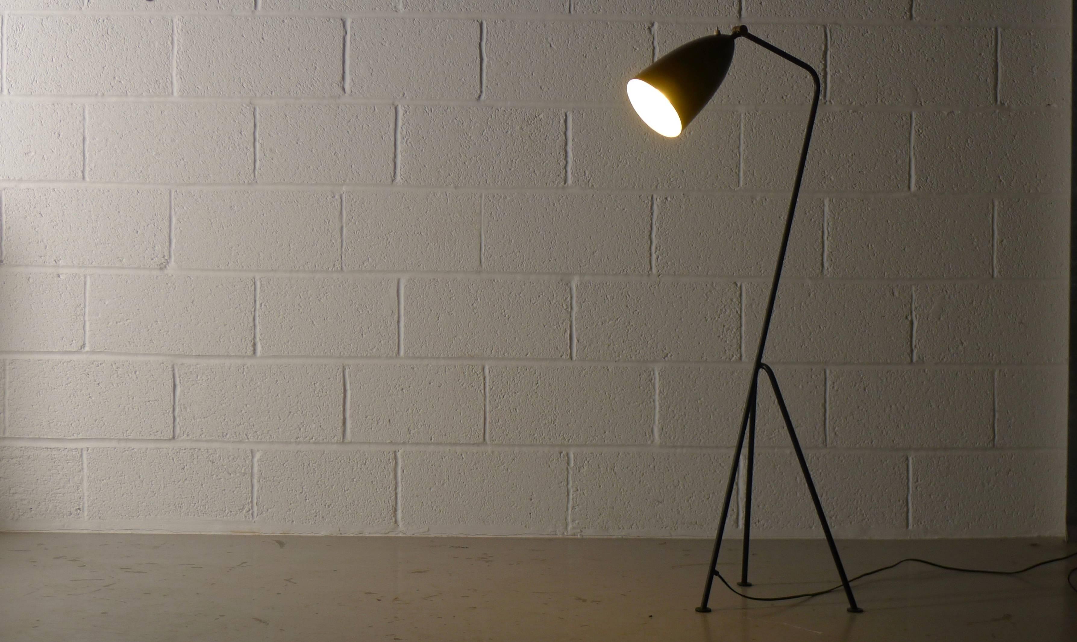 Mid-Century Modern Greta Magnusson Grossman Grasshopper Lamp for Bergboms, Labelled by Maker