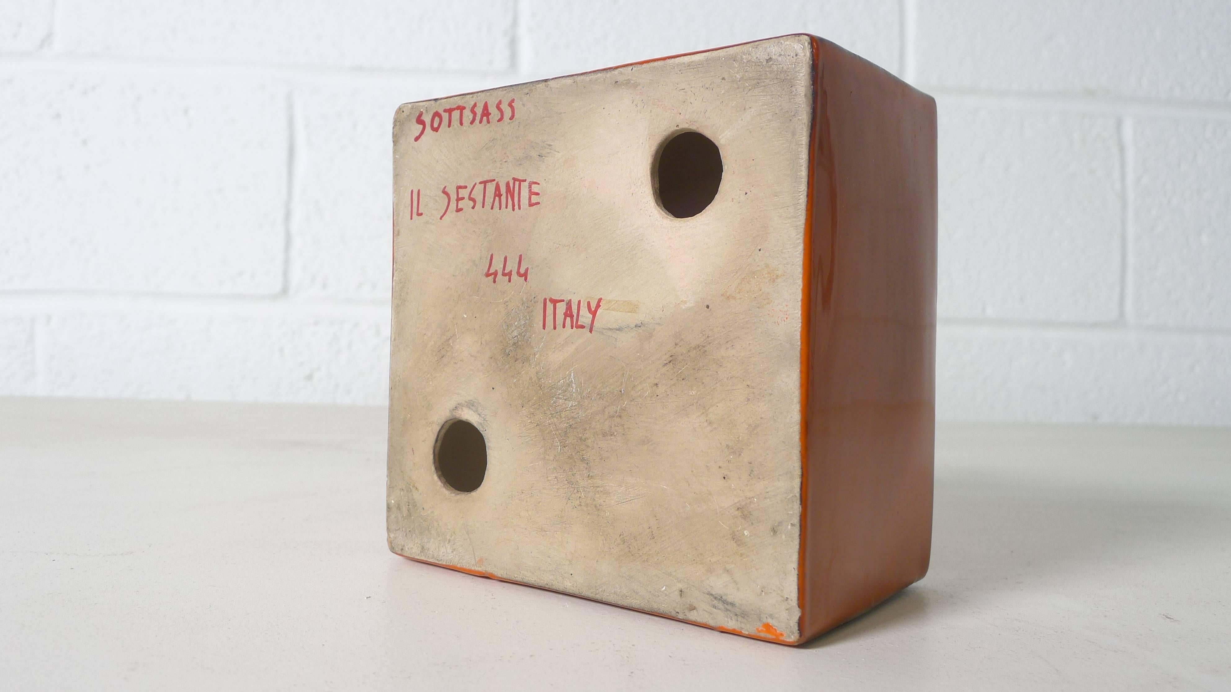 Mid-Century Modern Ettore Sottsass Ceramic for Il Sestante, Italy, 1962, Signed and Documented