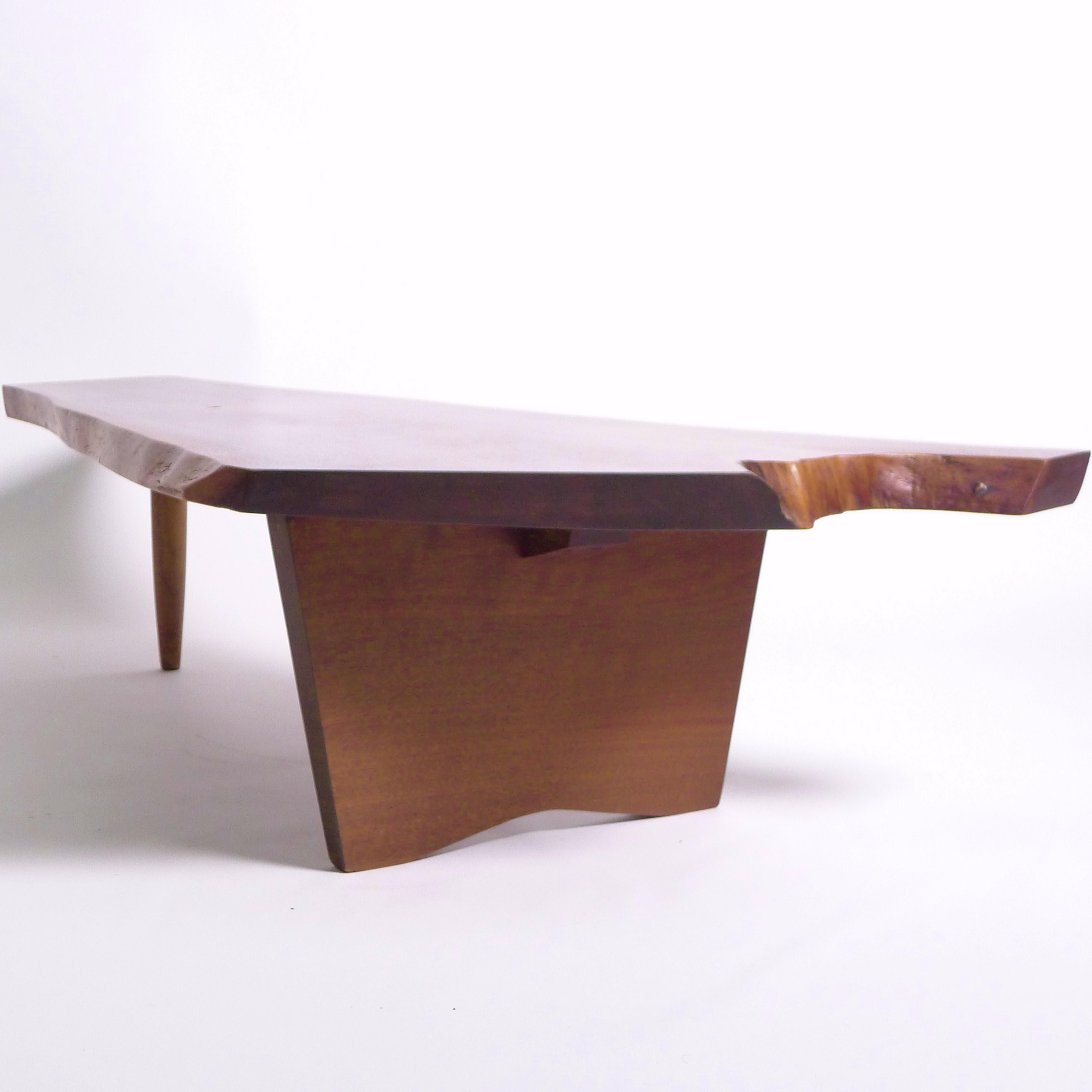 George Nakashima, Early Conoid Coffee Table, 1962, American Black Walnut For Sale 1