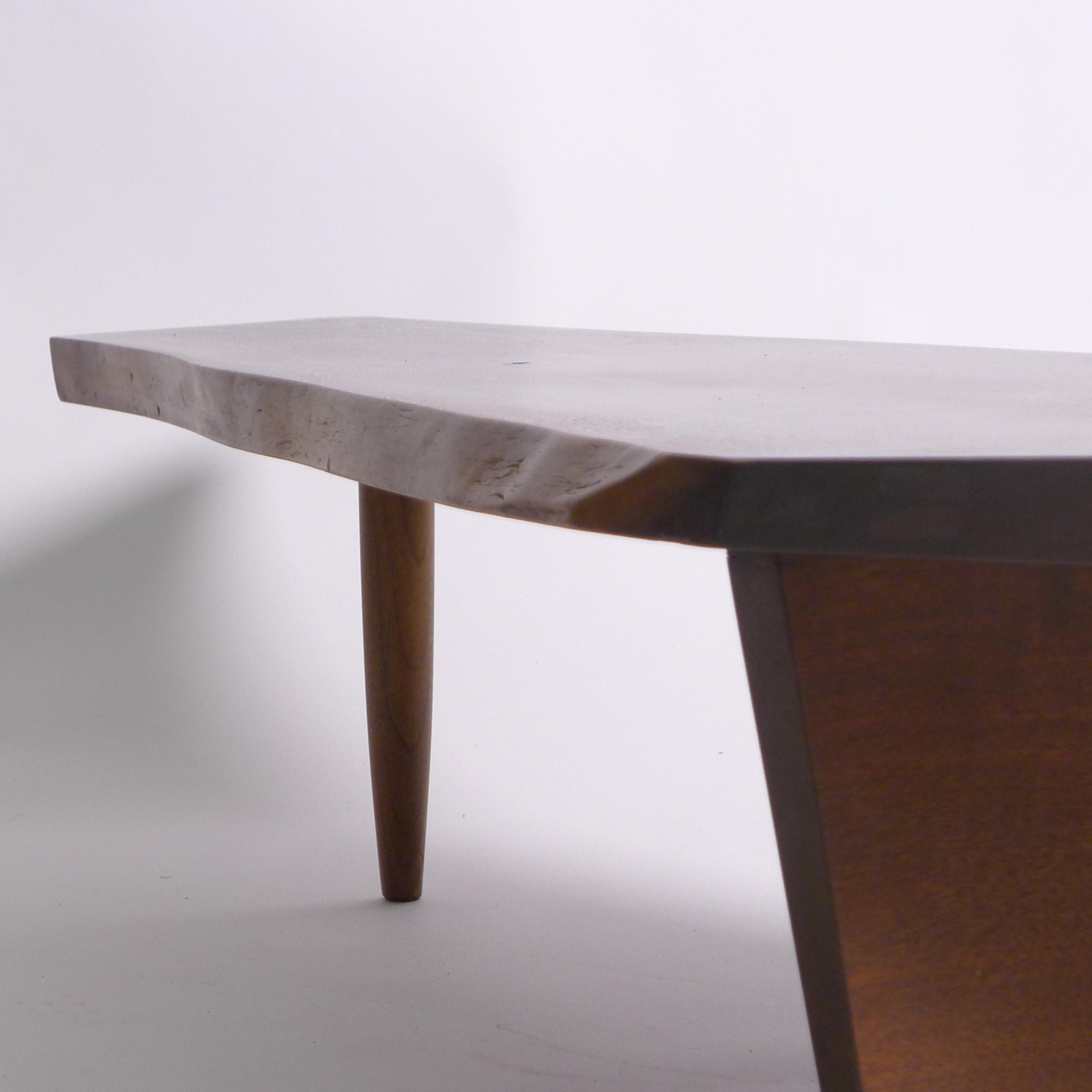 George Nakashima, Early Conoid Coffee Table, 1962, American Black Walnut For Sale 3