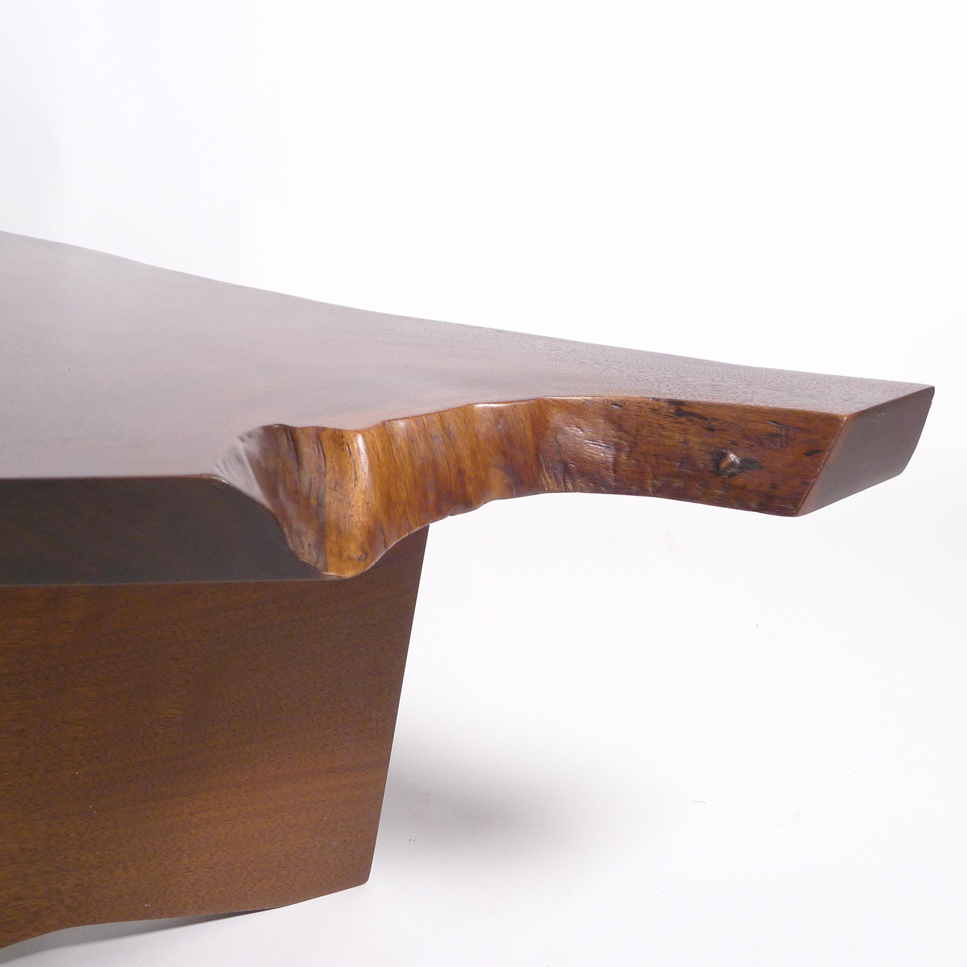George Nakashima, Early Conoid Coffee Table, 1962, American Black Walnut For Sale 8