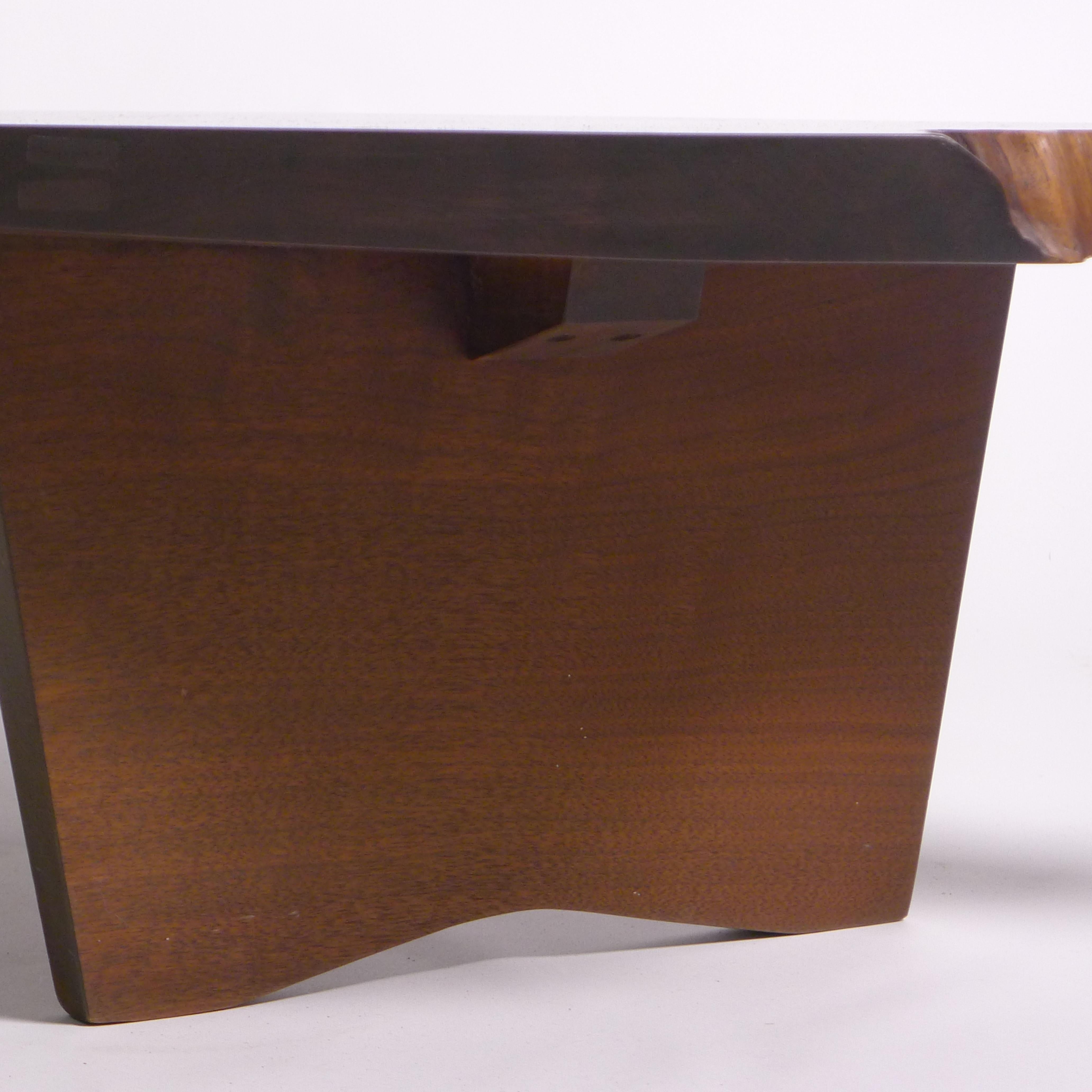 George Nakashima, Early Conoid Coffee Table, 1962, American Black Walnut For Sale 6