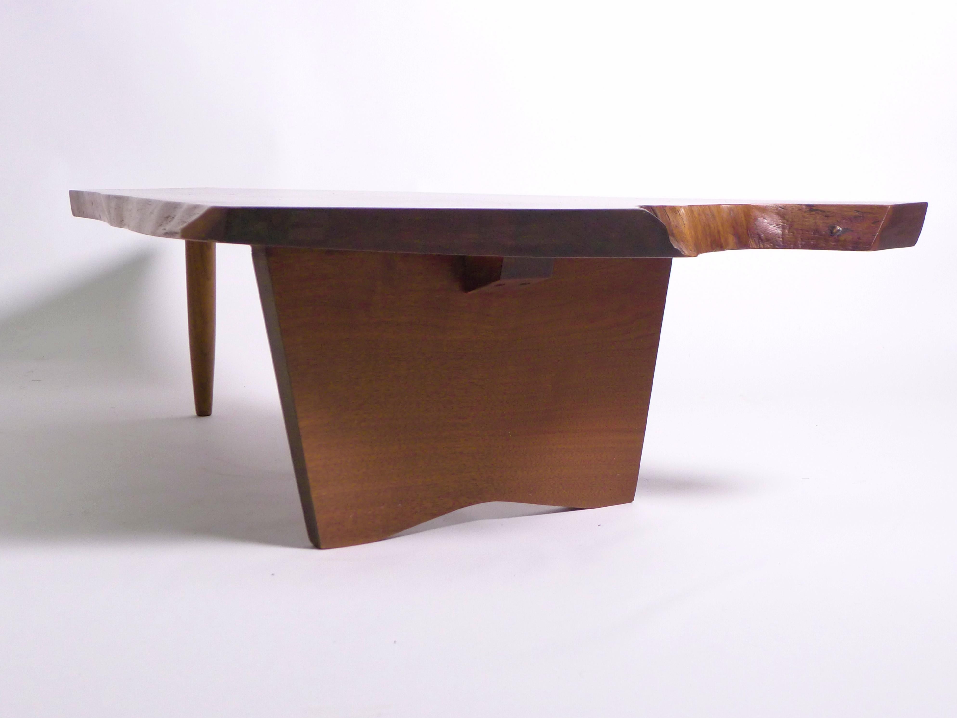 George Nakashima, Early Conoid Coffee Table, 1962, American Black Walnut For Sale 7