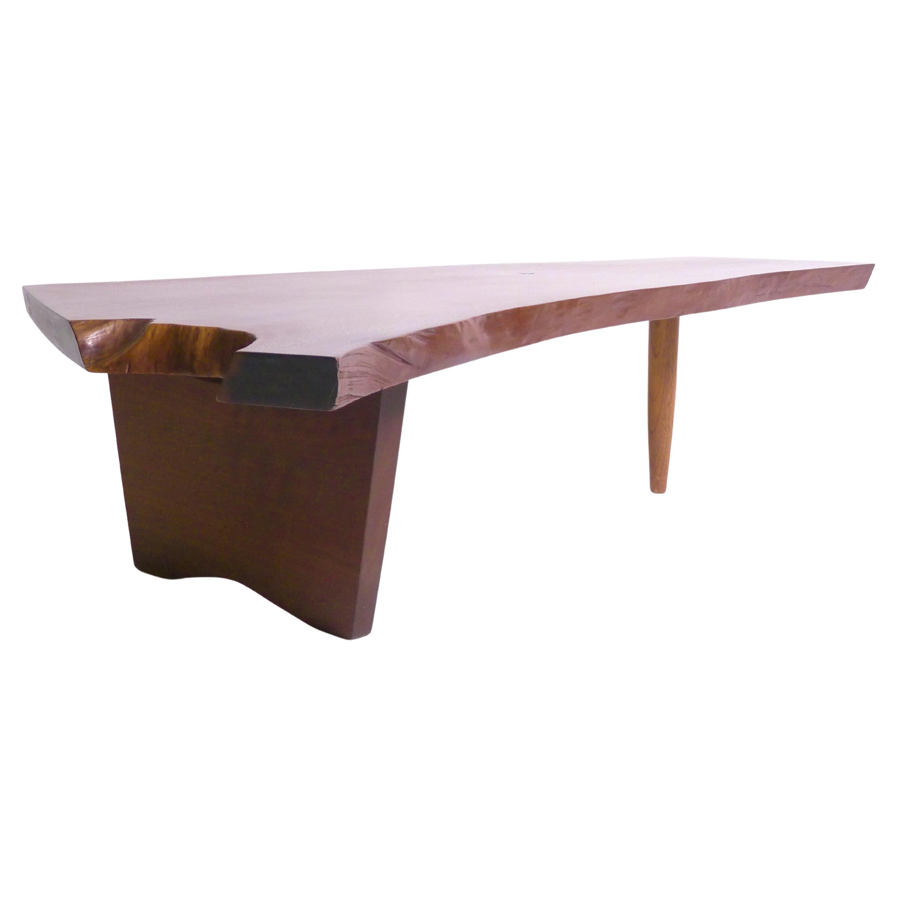George Nakashima, Early Conoid Coffee Table, 1962, American Black Walnut For Sale