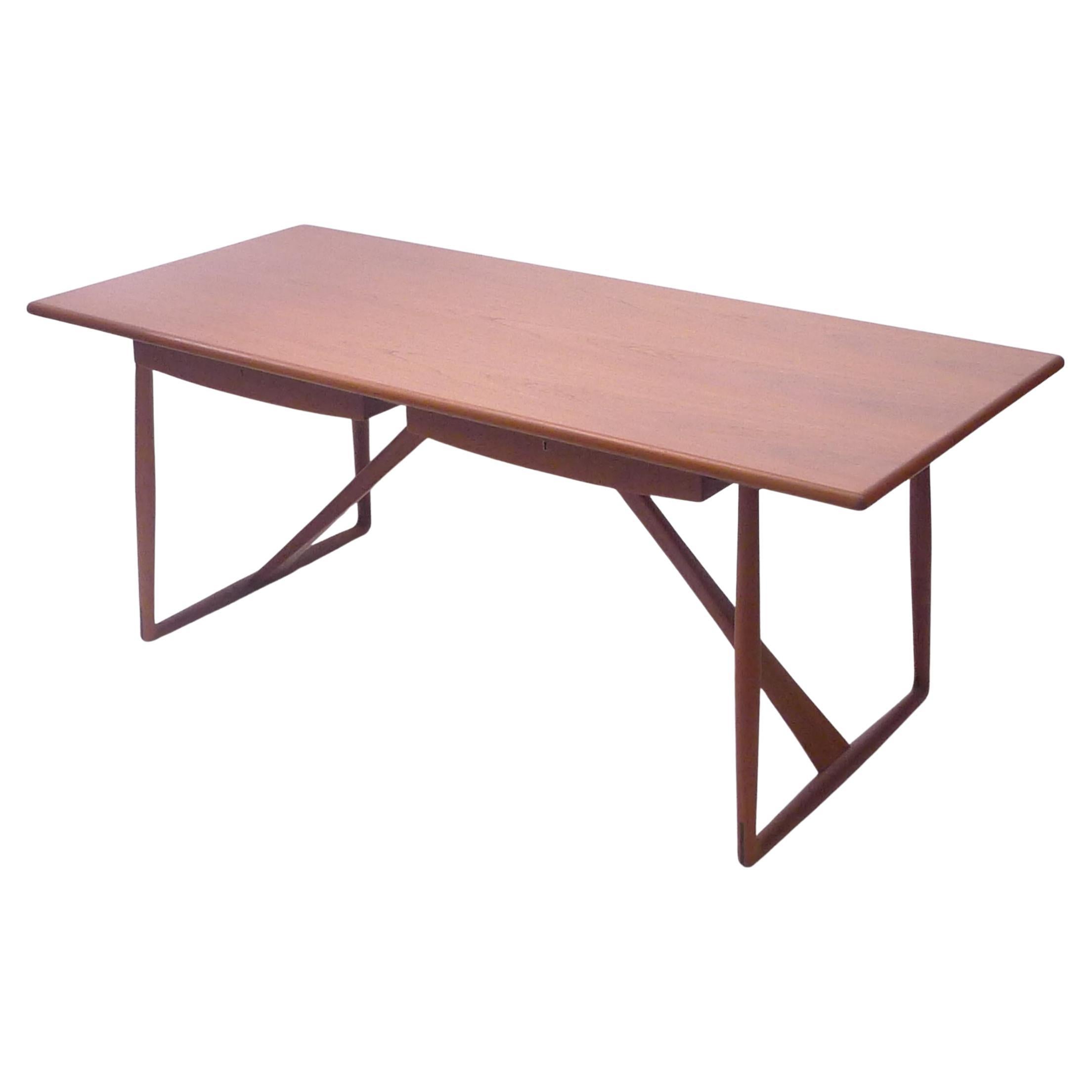 Aksel Bender Madsen & Ejner Larsen, Danish Teak Desk/Table, by Willy Beck c.1957 For Sale