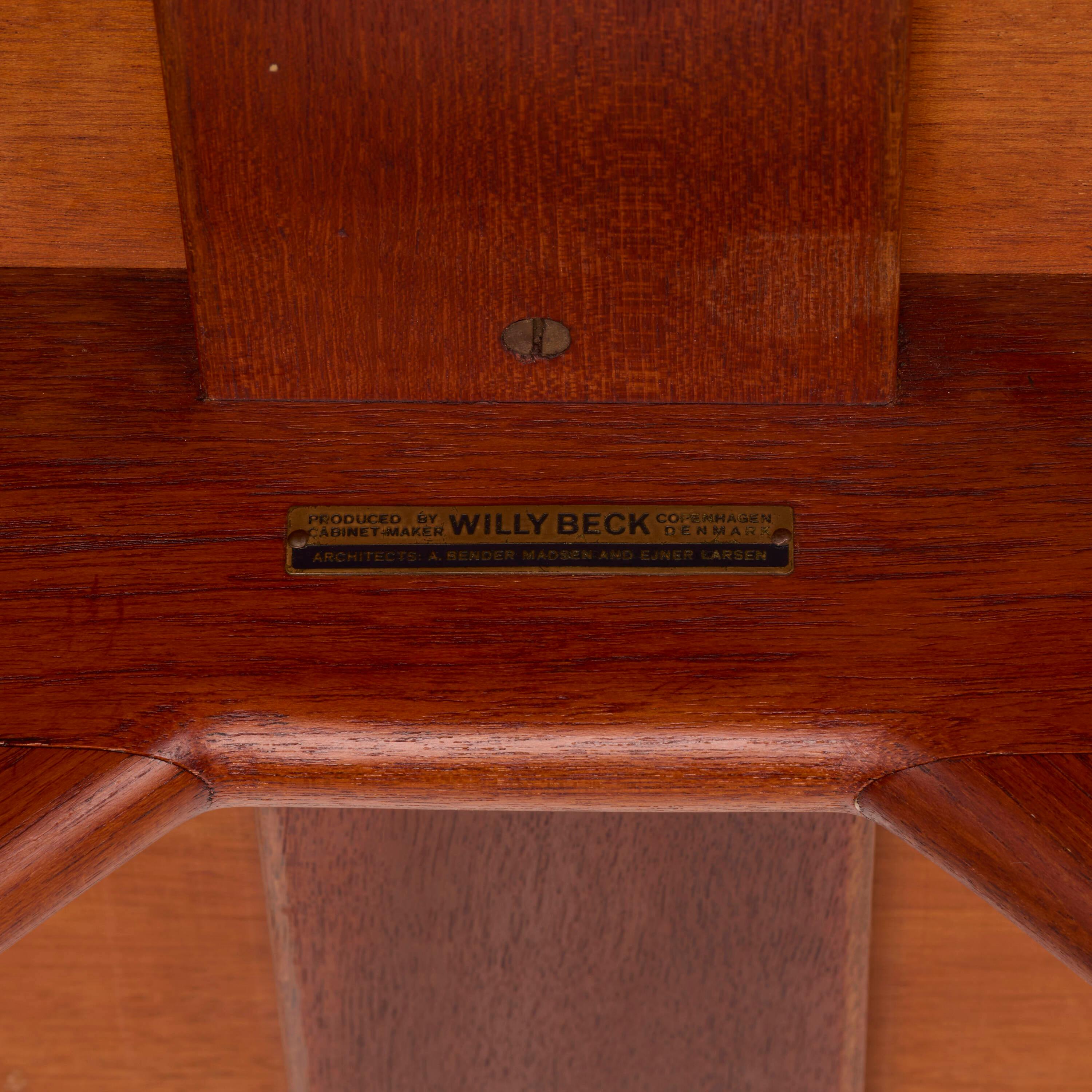 Aksel Bender Madsen & Ejner Larsen, Danish Teak Desk/Table, by Willy Beck c.1957 For Sale 7