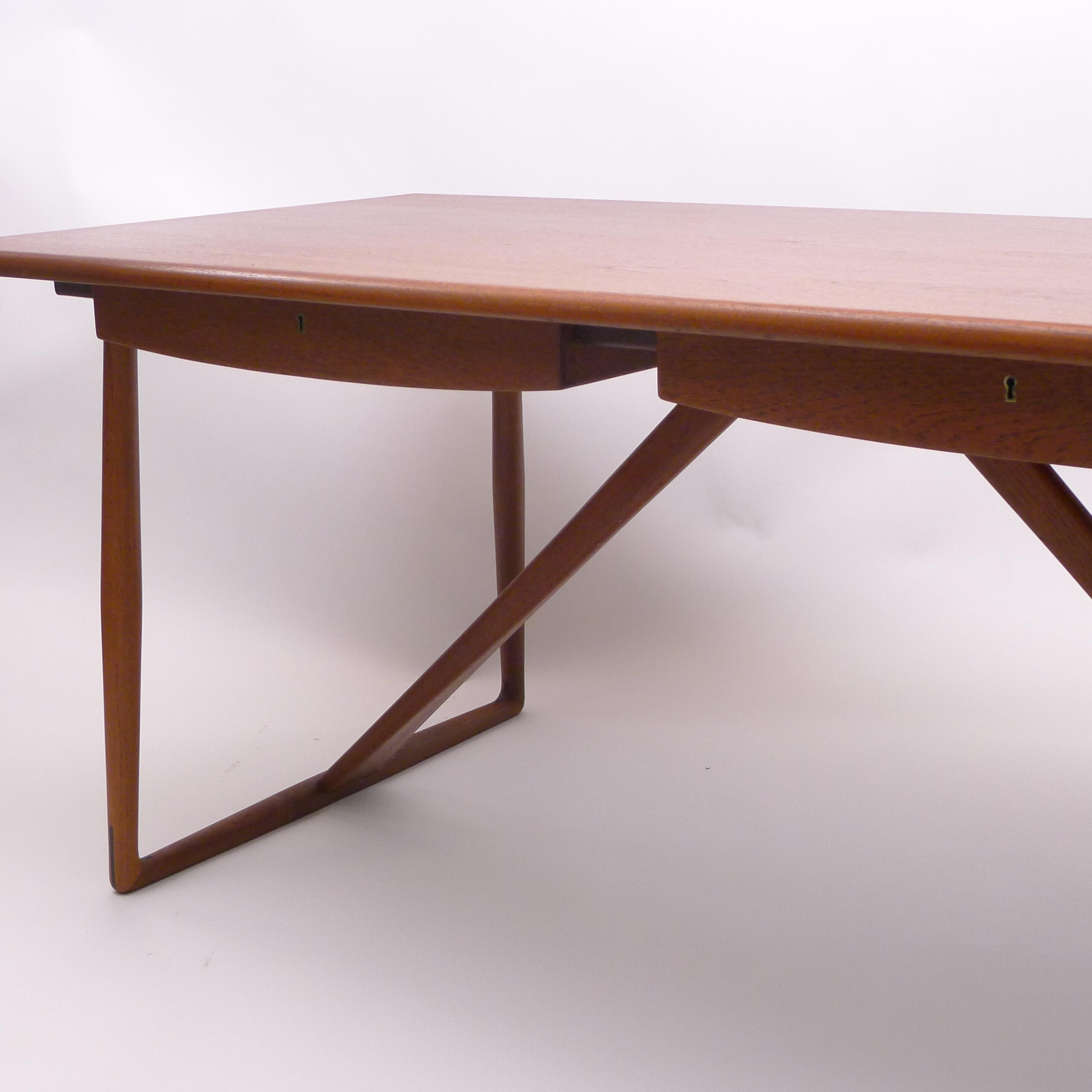 Aksel Bender Madsen & Ejner Larsen, Danish Teak Desk/Table, by Willy Beck c.1957 For Sale 5