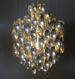 Verner Panton, lampada a sospensione SP1 Spiral in argento, primo esemplare, J Lüber, anni '60