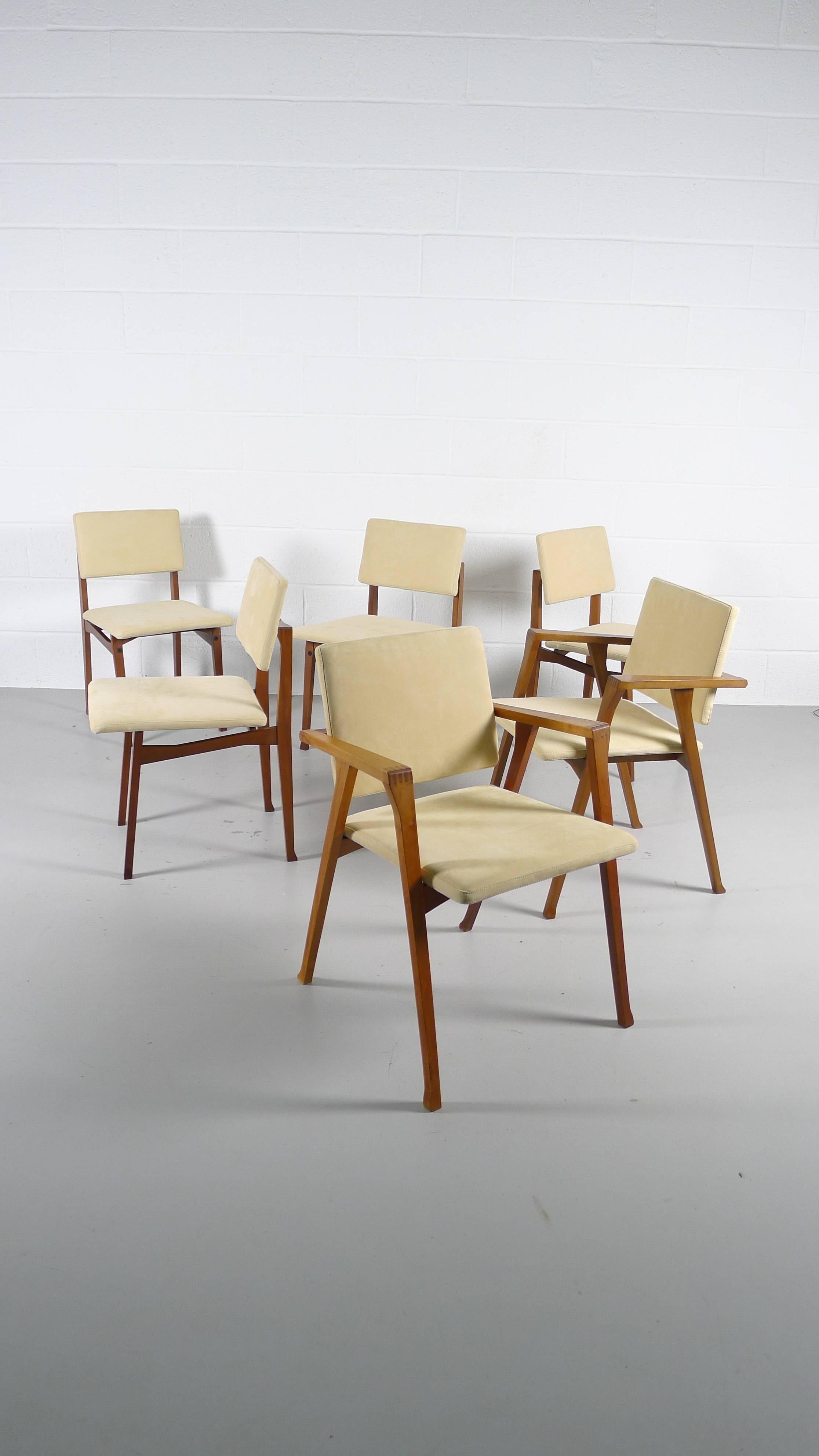 Mid-20th Century Franco Albini Luisa and Luisella Dining Chairs