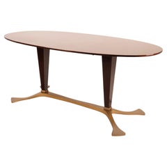 Fulvio Brembilla Mid-Century Italian Mahogany Dining Table for RB Design, 1950