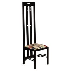 Charles R. Mackintosh Postmodern High Ingram Chair with Fornasetti Fabric by Alivar