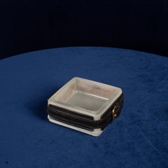 Jacques Adnet Hand-Stitched Leather Ashtray, France, 1950