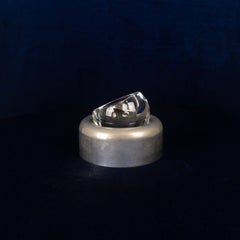 Joe Colombo "Biglia" Crystal and Metal Ashtray for Arnolfo di Cambio, Italy, 1970