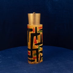 Aldo Tura, modelo 796D, termo de color pergamino con decoración abstracta, 1940