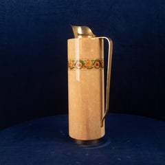 Aldo Tura Mod. 1157D Goatskin Parchment Thermos with Decorative Frieze, 1970